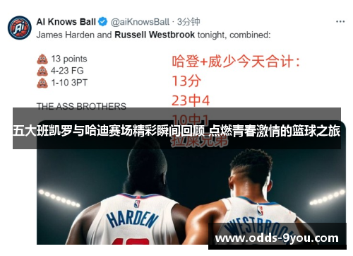 五大班凯罗与哈迪赛场精彩瞬间回顾 点燃青春激情的篮球之旅